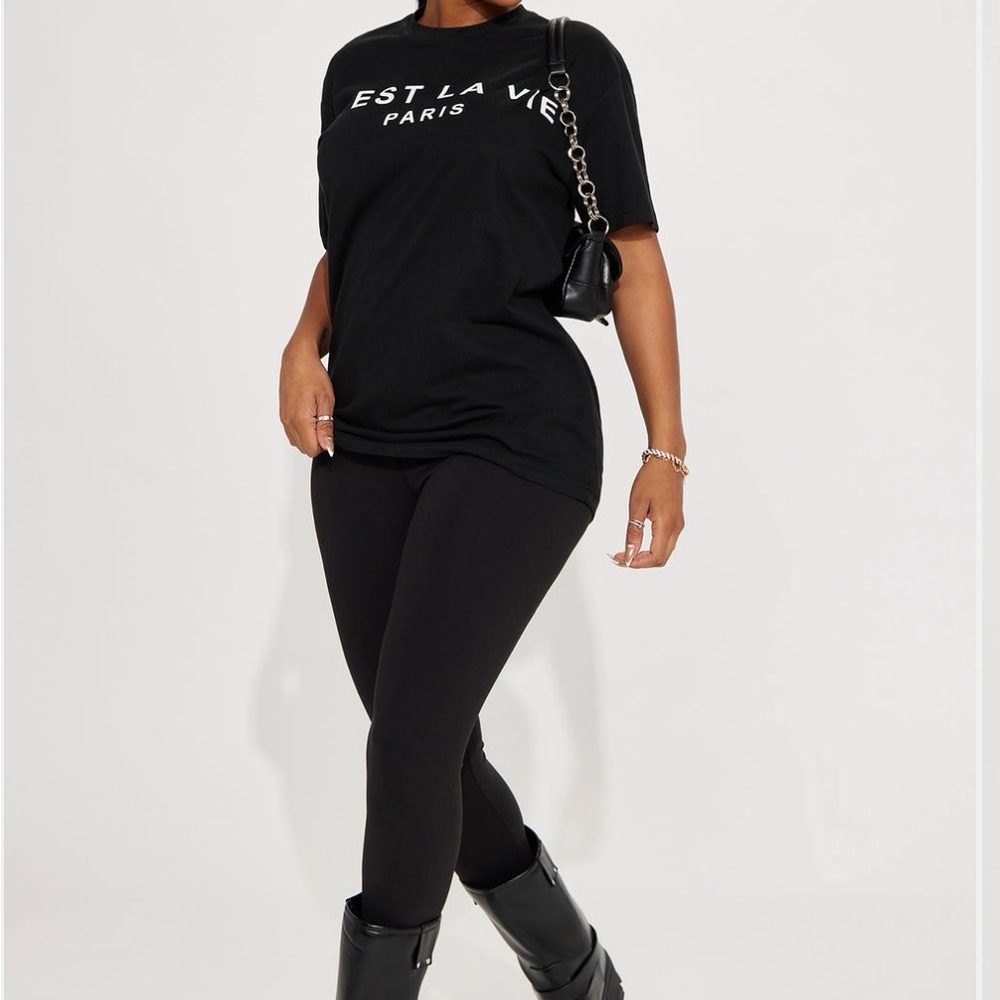 Fashion Nova Black Ankle Leggings
